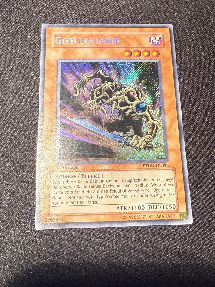 Yu-Gi-Oh Goblin Zombie PTDN-EN098 Secret Rare 1st Edition LP German - Image 3 of 4
