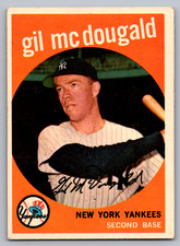 1959 TOPPS #345 GIL McDOUGALD YANKEES