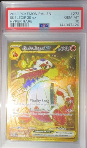 2023 Pokemon Paldea Evolved Skeledirge ex #272 Hyper Rare Holo PSA 10