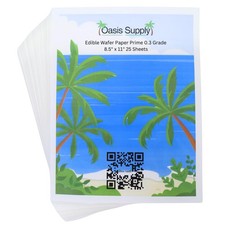 25 Piece O-Grade Wafer Paper Pack, 8" by 11"