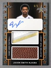 Jaxon Smith-Njigba 2021 Leaf All-American Game Ball & Jersey Autograph Card /5