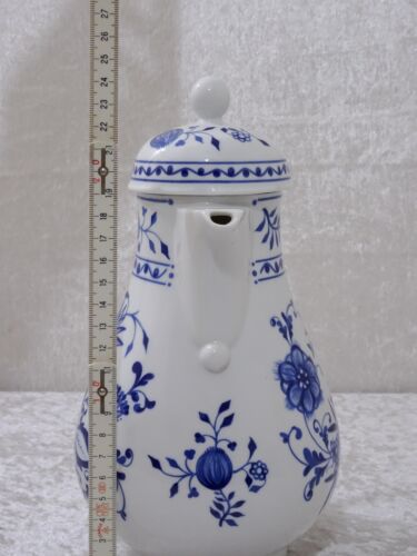 7VStqX - DDR Kahla Design Porzellan Kaffeekanne - Zwiebelmuster - Vintage - Bild 3 von 4