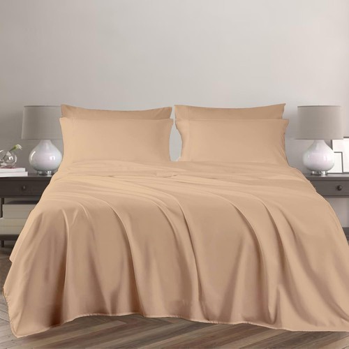 Sábana plana de calidad premium + fundas de almohada elige todos los colores y tamaños sólidos 1000TC - Imagen 9 de 42
