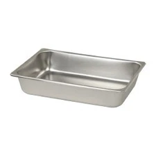 VOLLRATH Rectangular, Chrome Stainless Steel Food Pan 2-1/2" High x 6.4" Wide...