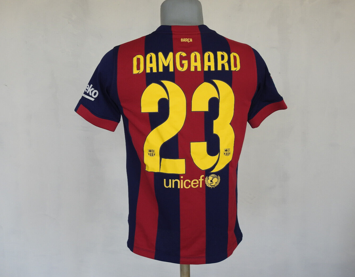 FC Barcelona 2014 Home Jersey Nike Red Blue Shirt Size Boys XL