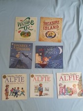 7 x bedtime children's reading books Shirley Hughes Alfie wizard of oz pirates