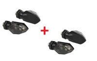 4X LED Motorrad Blinker 12V Schwarz Orange Licht