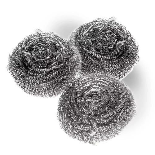 12x Stainless Steel Scourers Heavy Duty Metal Wire Cleaning Pad Pot Pan Scouring - Picture 2 of 6