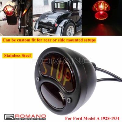 Black LED 3-in-1 Rear Tail Light Kit – Turn Signals & Brake Light For Harley Bobber, Chopper, Cafe Racers