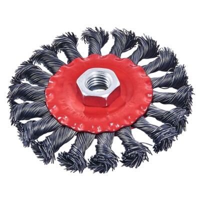 Drahtscheibe Drehknoten 100 mm 4'' Bürste für Winkelschleifer Rost entfernen Amtech