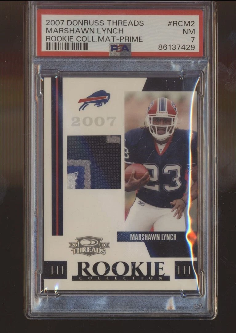 Marshawn Lynch Donruss Threads Rookie Collection Materials #RCM2 Prime