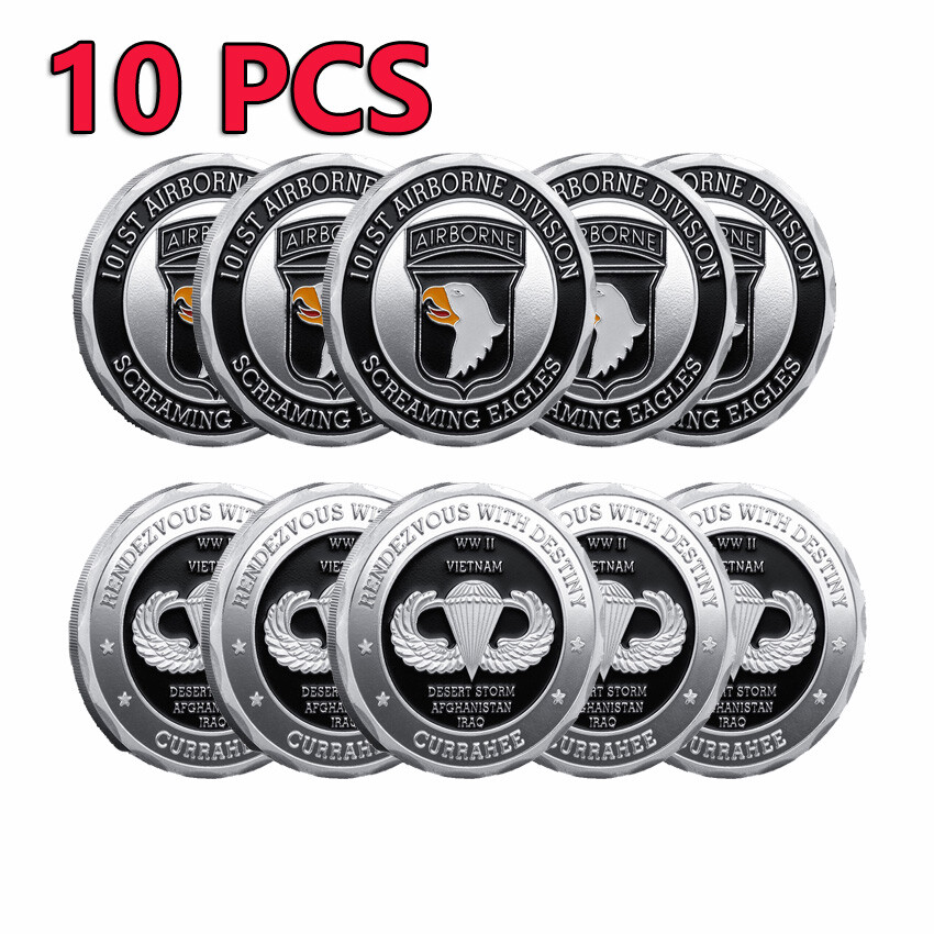 10PCS Challenge Coin Military 101st Airborne Division Army Commemorative