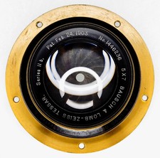 Bausch  Lomb-Zeiss Tessar Series IIb 5X7 7in f6.3 Brass Barrel Lens  1446236