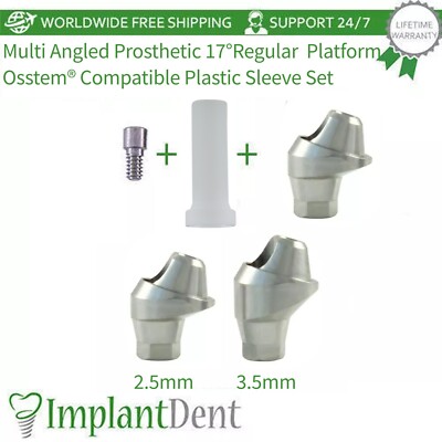 Dental Reg Platform Multi Angled 17° Abut 0sstem Compatible Plastic Sleeve Set