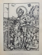 Heiliger Georg - Sankt Georg - Georgius - Märtyrer -Drachentöter - Original 1883