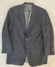 HART SCHAFFNER & MARX Made in USA Vintage Soft Wool Tweed Jacket in Gray 44 R