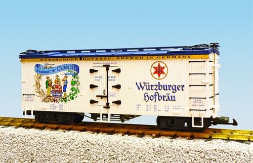 Frigorífico blanco/azul Wurzburger Hofbrau USA Trains escala G 16402 | Zustand: New