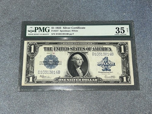 **PMG 35** 1923 $1 Silver Certificate ~ Fr 237 ~ D10313814B pp F