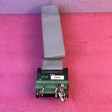 Cabur XCPC50M Interface Module 50-Pin Breakout Board DIN-Rail w/ Flat Cable