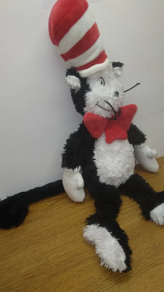 "Juguete de peluche Dr. Seuss Cat in the Hat 20"" Manhattan Toy Co. 2002 de colección leer descripción" Foto 3 de 4
