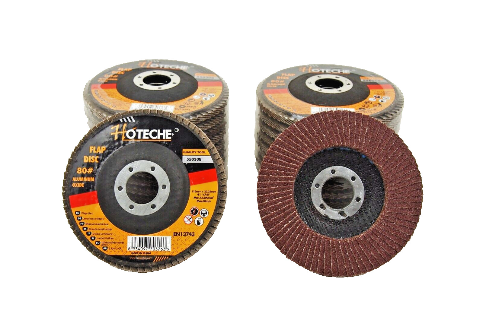 Lot of (20) Aluminum Oxide Flap Disc Grinding wheel 4-1/2" x 7/8" 80 Grit 550308