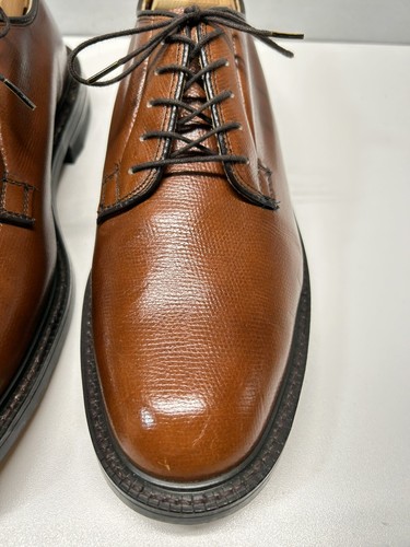 1970er Stuart McGuire Herren Plain Toe Bluchers Cognac Kiesel Leder Größe 9,5 EE - Bild 8 von 20