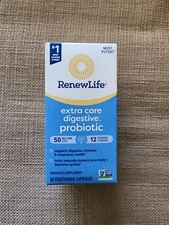 90 Renew Life Extra Care Digestive Probiotic 50 Billion CFU Veg Capsules 8/2026