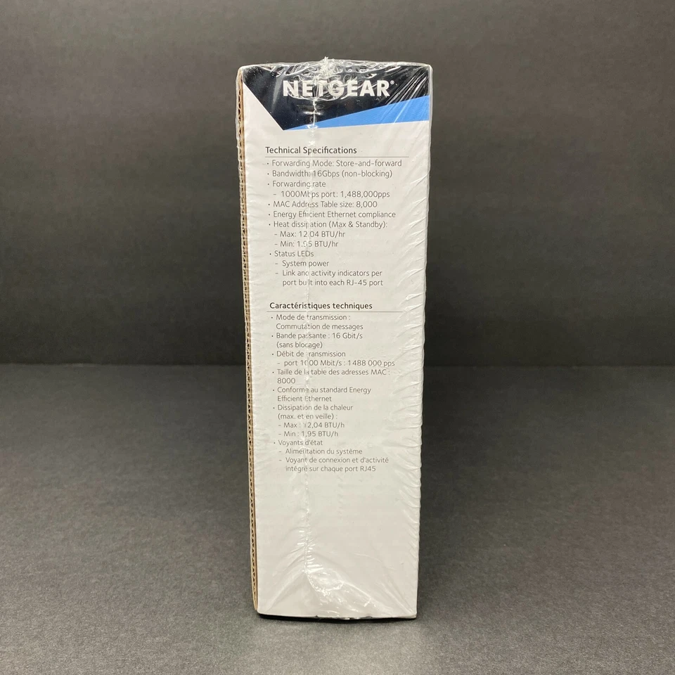 NETGEAR Soho Switch Series 8-Port Gigabit Home Ethernet GS308 LED New Sealed - Image 4 of 4