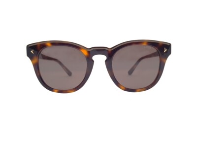 LOZZA TAORMINA SL4303 (09AJ) Unisex Sonnenbrille, rund aus Havanna Acetat