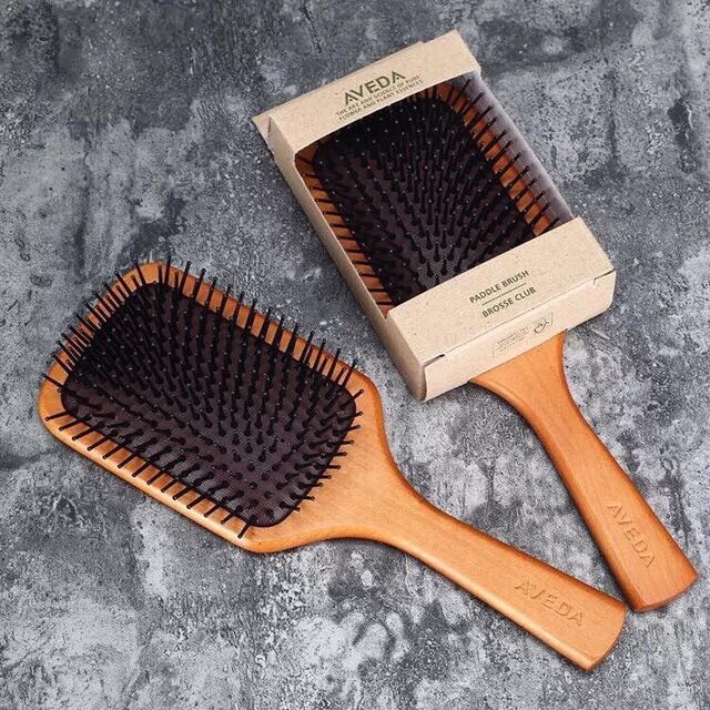 NEW Aveda Wooden Paddle Brush Scalp Massaging Detangling Professional