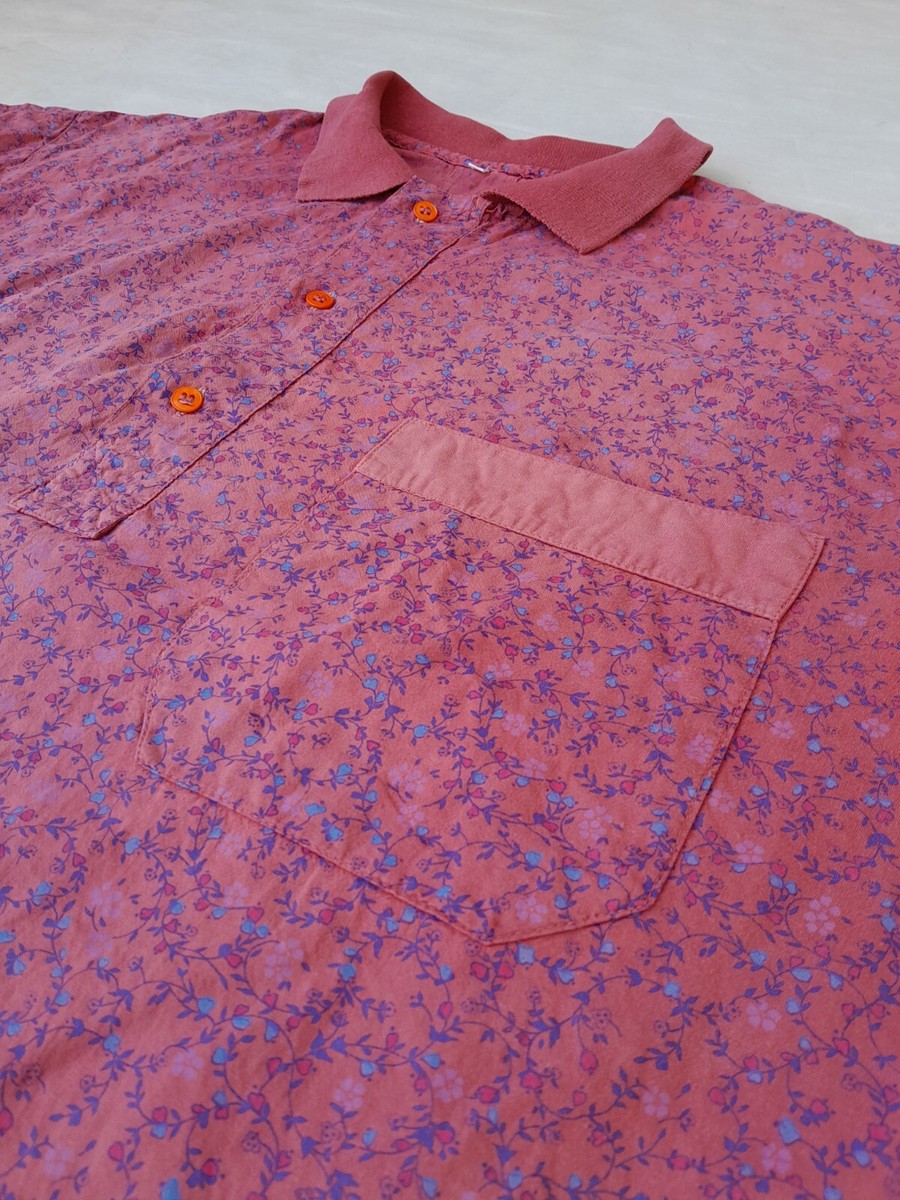 Vintage 90s Polo shirt Men's XL Red Cotton Made in Spain