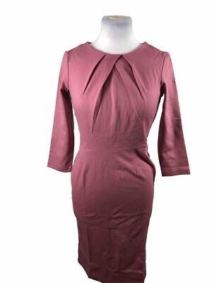 Emploi New York Women's Dress  3/4 Sleeves Pink Knee Length