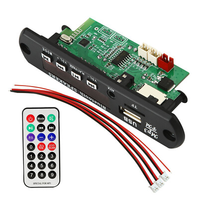 12V Amplifier MP3 Player Decoder PCB Board Bluetooth Compatible 5.0 50W Car FM