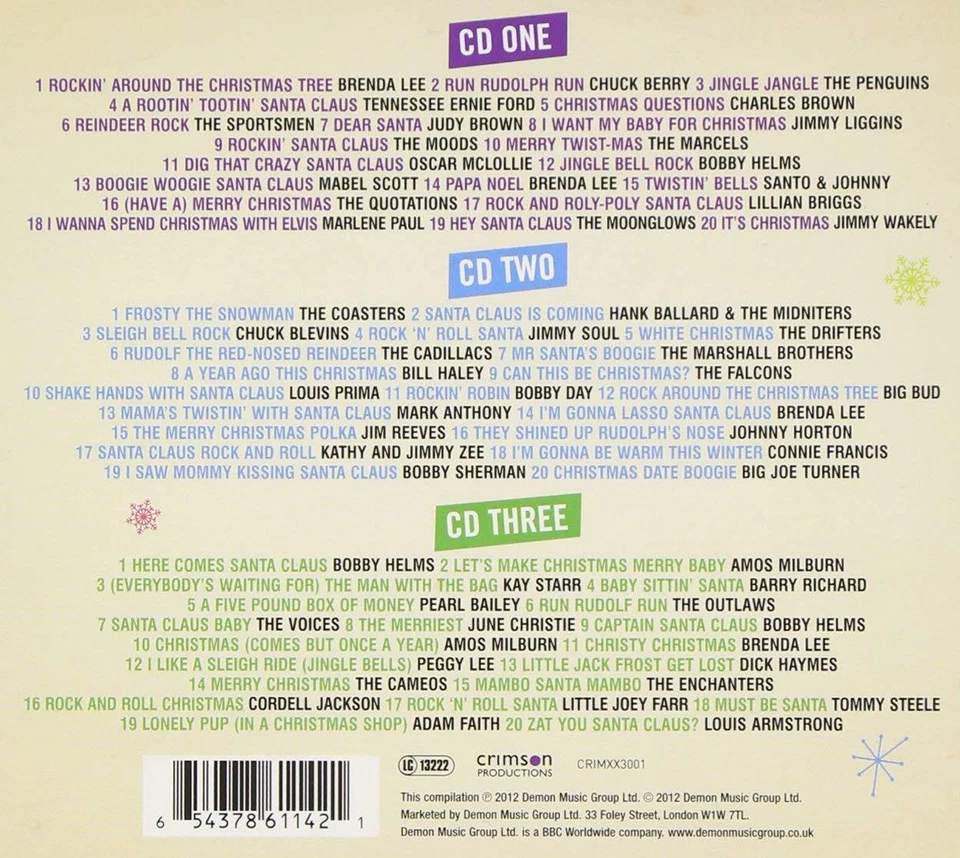Rockin Around The Christmas Tree 3 x CD 50's 60's Best Of Greatest Hits Classics Foto 2 de 2