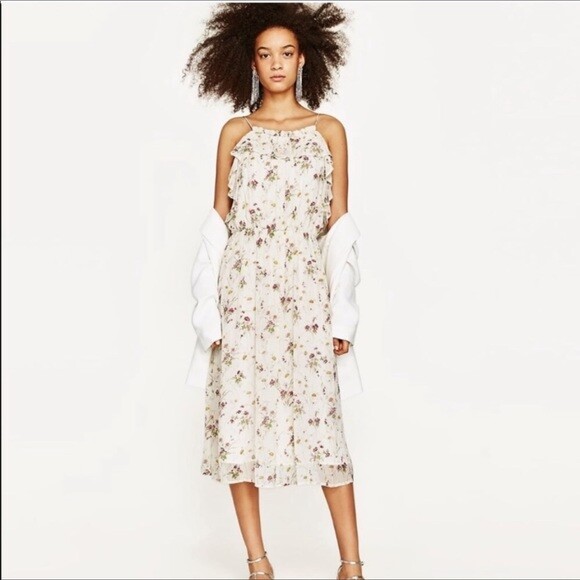 floral sequin dress zara Sequin Zara Midi Dress by Zara