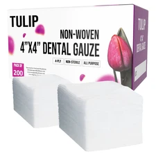 2000 Count 4x4 Non-Sterile Dental Gauze 4-Ply Pads Soft, Absorbent Medical Grade