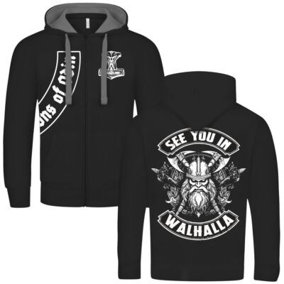 Herren Kapuzenjacke Odin Wotan Asgard See you in Walhalla hoodies mit  kapuze