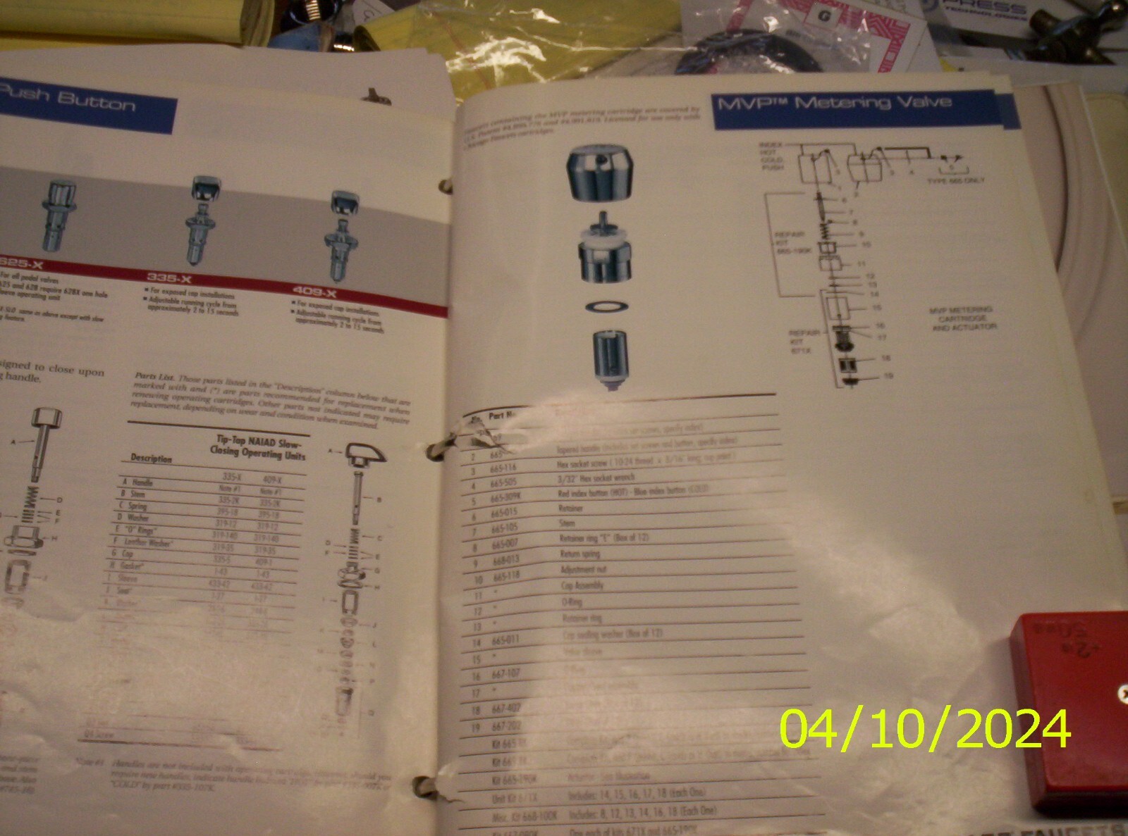 Chicago Faucet 669 RKHCP Metering Valve Kit, Hot