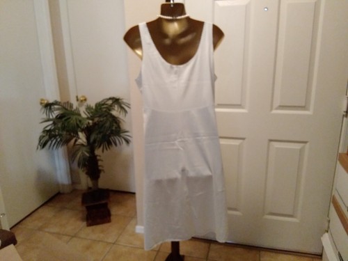 Slip Vintage Full Slip Dress Chemise European SZ L DESIREE Pale Blue w/Lace - Picture 3 of 13
