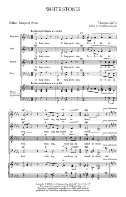 White Stones Choral SATB divisi a cappella Thomas LaVoy