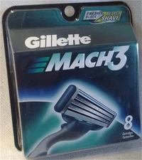 Gillette Mach 3, 8 Cartridges Mach3 NEW Original