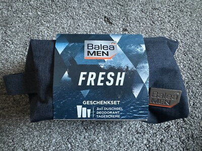 Balea MEN FRESH Geschenkset 3in1 Duschgel, Deo, Tagescreme mit Kulturtasche