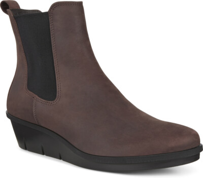 ECCO Skyler Women Sz 41 10-10.5 Wedge Chelsea Boot BROWN Leather 286133 $170 