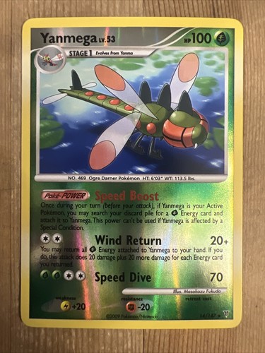 Yanmega 14/147 Reverse Holo Platinum Supreme Victors Pokemon 2009 VLP