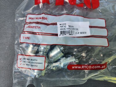 (5 Pack) Ryco T2600-0414, -0414 DKL FEMALE 24deg./60deg. CONE