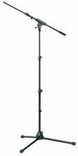 K&m 252-black 3-level Microphone Stand With 19-31" Telescoping Boom