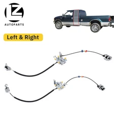 L&R Rear Door Latch Lock Cable Extended Cab Assembly For 99-07 Ford F250 F350
