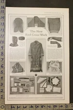 1917 RED CROSS MEDICAL NURSING FASHION KNIT SEW WARTIME MILITARY WW1 28009
