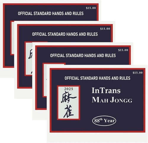 2025 Mahjong Card Large Size- 4Pcs