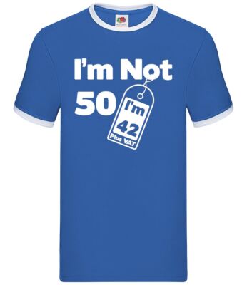 I'n Not 50 I'm 42 Plus MwSt - Herren Ringer - 50. Geburtstag Alter Jahre Nerd